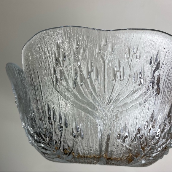 Dansk Floriform Glass Cow Parsley Salad Bowl Set, Mantasala Finland - Picture 12 of 12